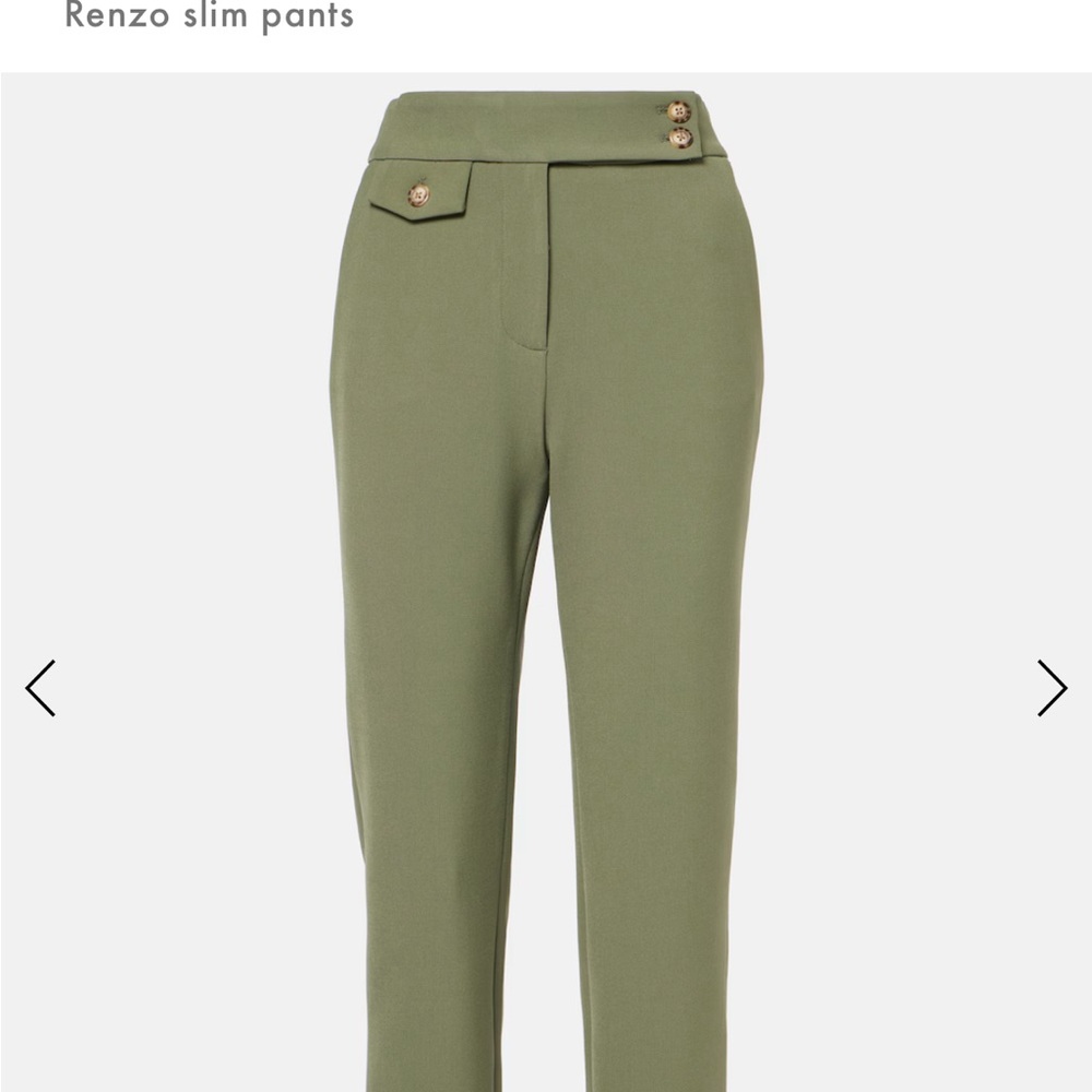Veronica Beard Renzo Straight Leg Pants in Stone Army